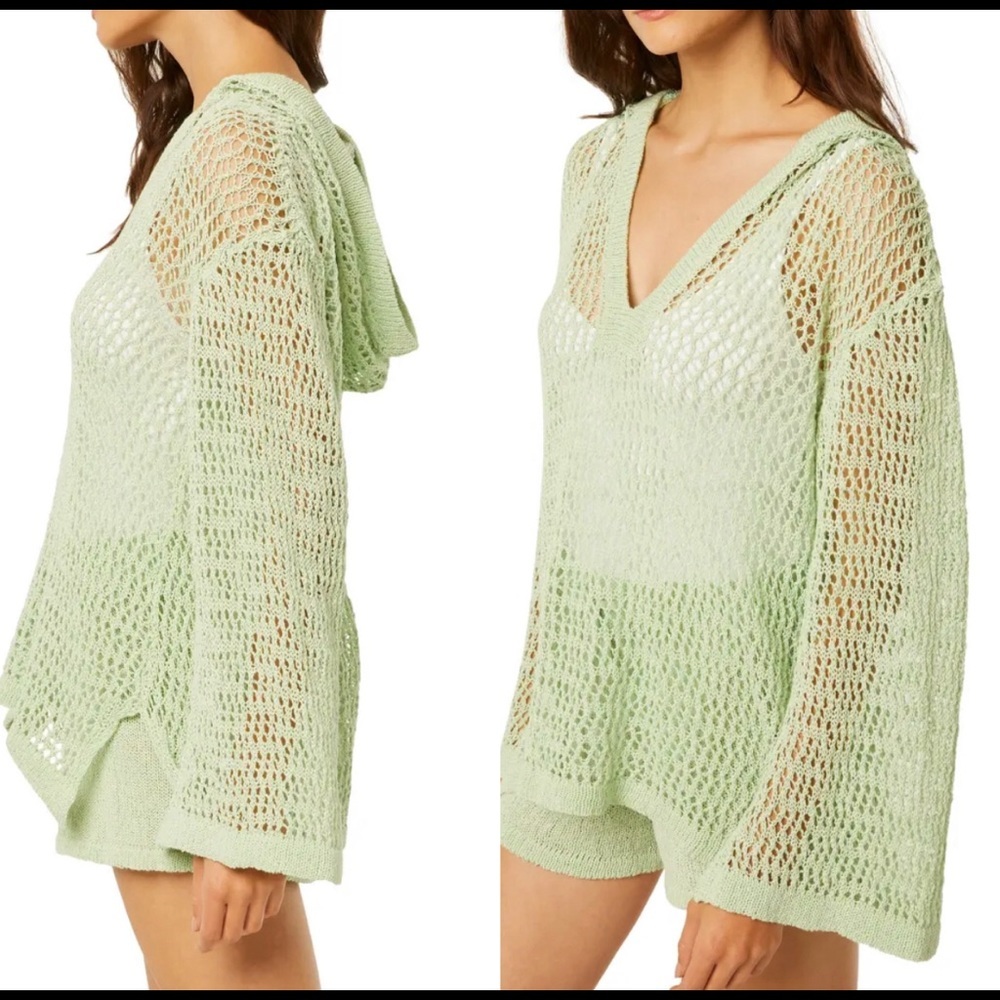 Nwt Misa Los Angeles Nami Open Stitch 100% Cotton Hooded Sweater Size: Xl